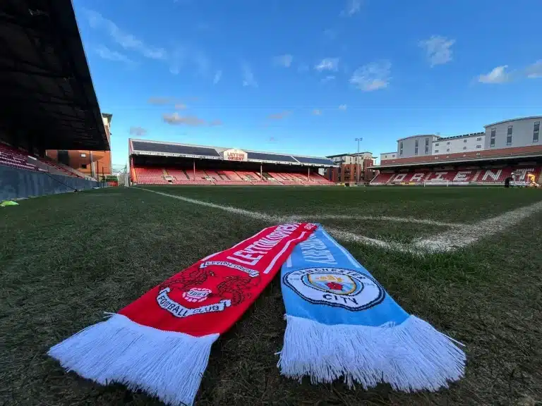 Custom Football Scarves Delivered in Just 2 Weeks for Leyton Orient F.C. vs Manchester City Match